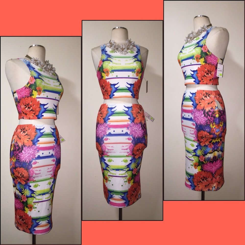 ♥️💄👛 2 PIECE TANK TOP ENSEMBLE NWT Sz Large.♥️👛